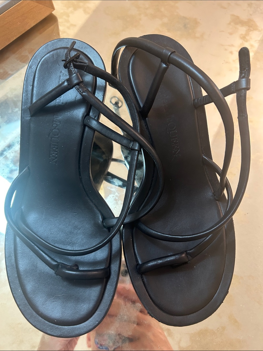 Alexander McQueen Leather Women's Sandals 37.5